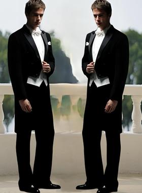 男士燕尾服2025新款演出礼服舞台定制做表演大合唱西装男套装主持