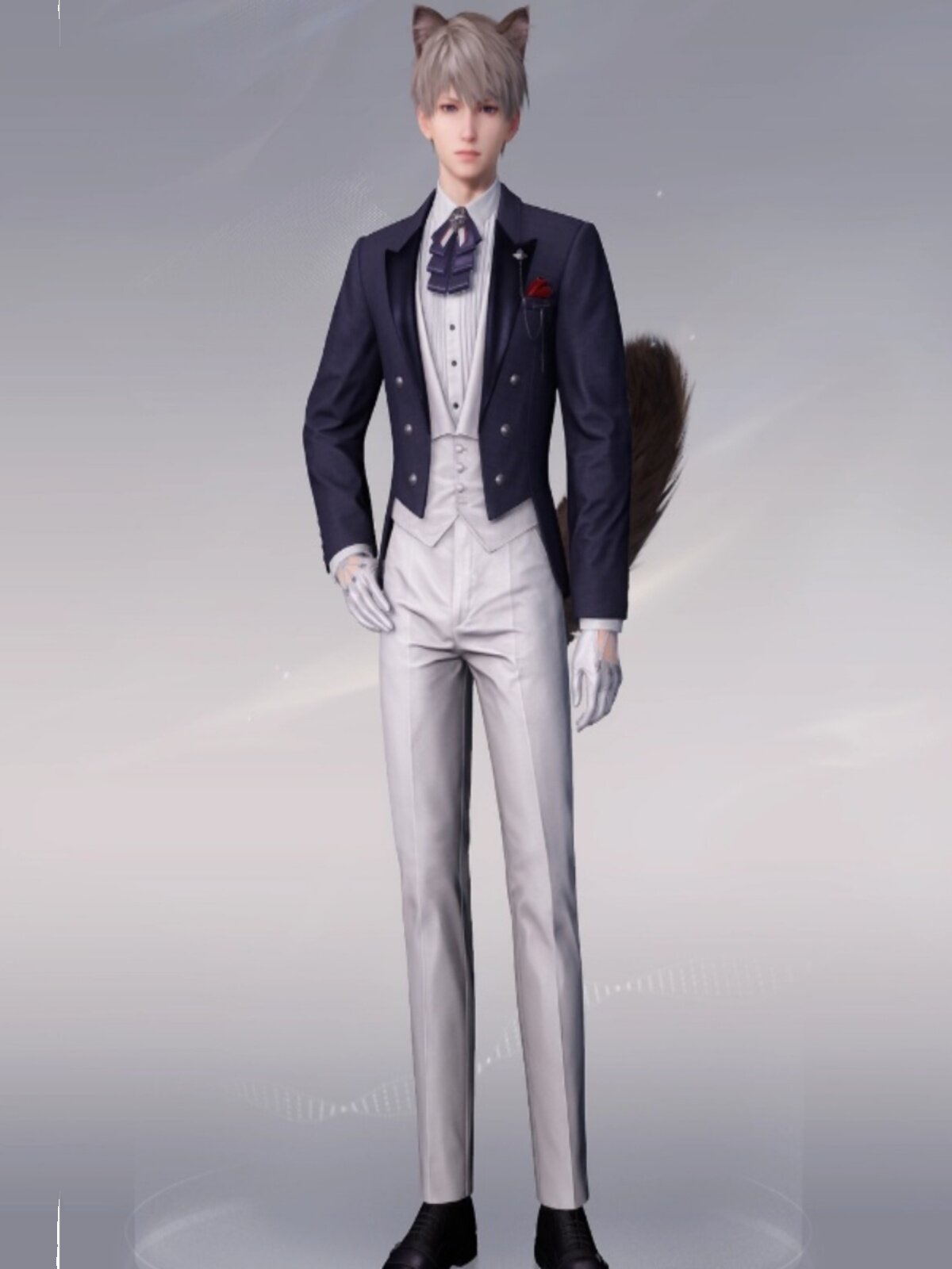 SHEN XING RETURNED TO THE PEACH BLOSSOM LAND AND THE DEEP SPACE COSPLAY THE TUXEDO MAN QI YU QIN CHE THE MENS PERFORMANCE THE ART TEST SUIT