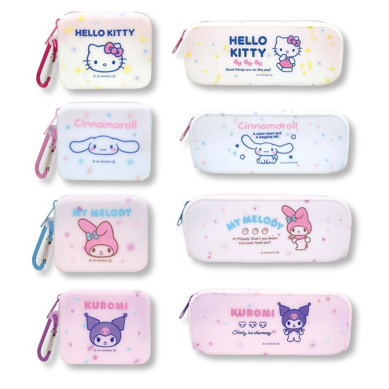 有余/补款！国现日本三丽鸥sanriokitty炫彩硅收纳包挂件胶笔袋