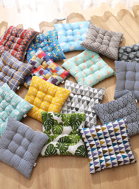 椅子垫子学生坐垫带绑带办公室椅子榻榻米加厚板凳蒲团冬季屁股垫