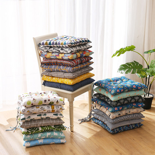 大号板凳电脑通用田园棉麻椅垫