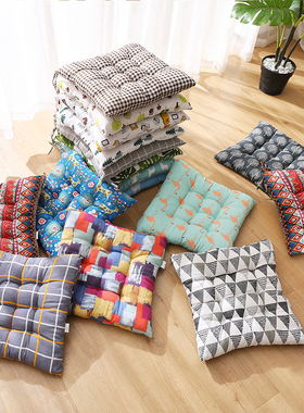 学生加厚坐垫办公室背靠垫可爱冬季软椅垫方形通用韩版榻榻米坐垫