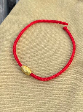 北京雍和门法物流通处红绳手链女沙金编织手绳情侣本命年礼物