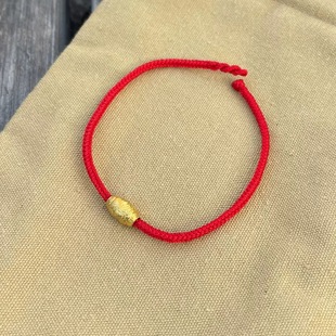 北京雍和门法物流通处红绳手链女沙金编织手绳情侣本命年礼物