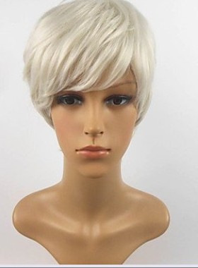 高温丝 短款 自然 灰色 高档 party 假发