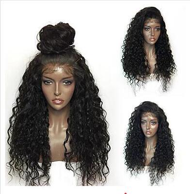 黑色长前蕾黑人小卷假发外贸假发 美籍黑人女士假发Afro Kinky Cu