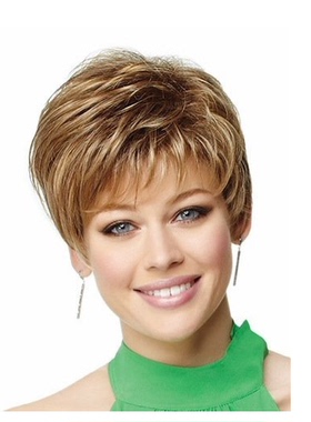 金黄色 外贸款 短发 假发