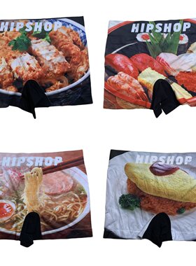 HIPSHOP平角内内豚骨拉面寿司叉烧印花内裤蛋包饭美食印花平角裤