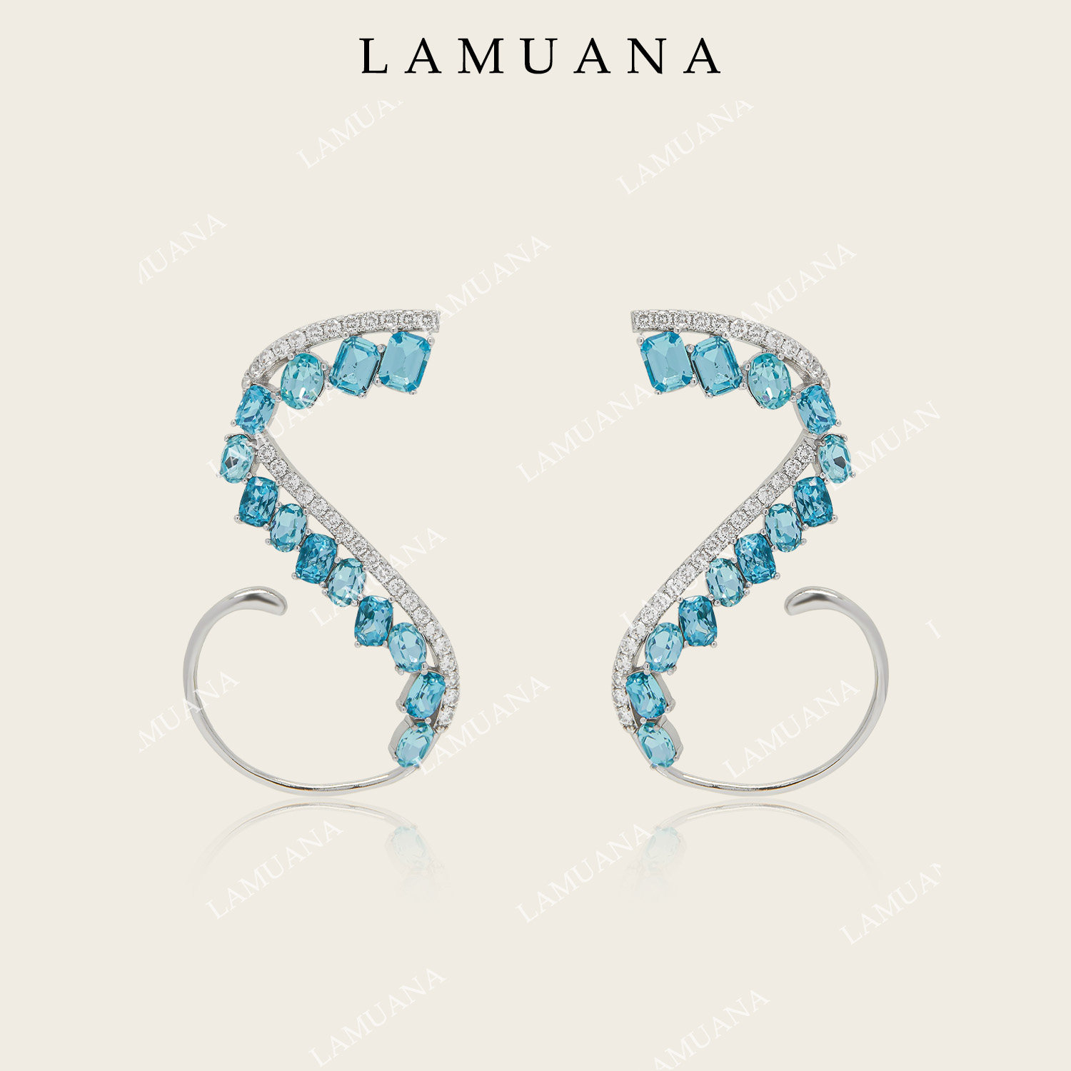 LAMUANA羽翼系列复古夸张珍珠流苏小众设计感耳钉长款礼服耳饰,饰品/流行首饰/时尚饰品新,耳环,淘宝优惠券,粉丝福利购,淘宝优惠卷