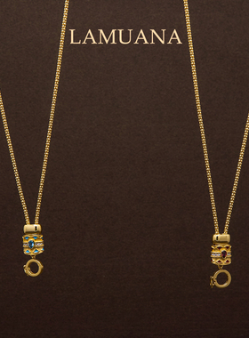 LAMUANA【轻奢彩宝】天然彩宝金工拉丝万能链百搭链条S925银98650