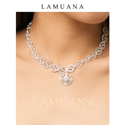 LAMUANA镀银复古女原创设计项链