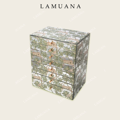 LAMUANA小灵豹8层法式高级首饰盒大容量轻奢饰品盒收纳盒珠宝盒