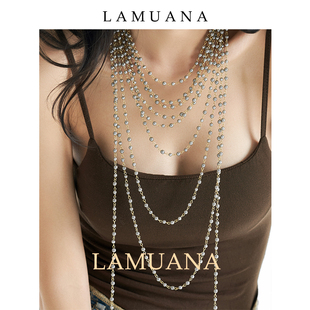 LAMUANA星河琉璃珍珠项链套装长款珍珠项链叠戴60657