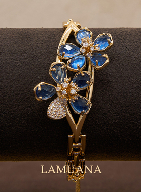 LAMUANA仲夏梦之夜小众复古设计感清新甜美花朵小花手链手环98117