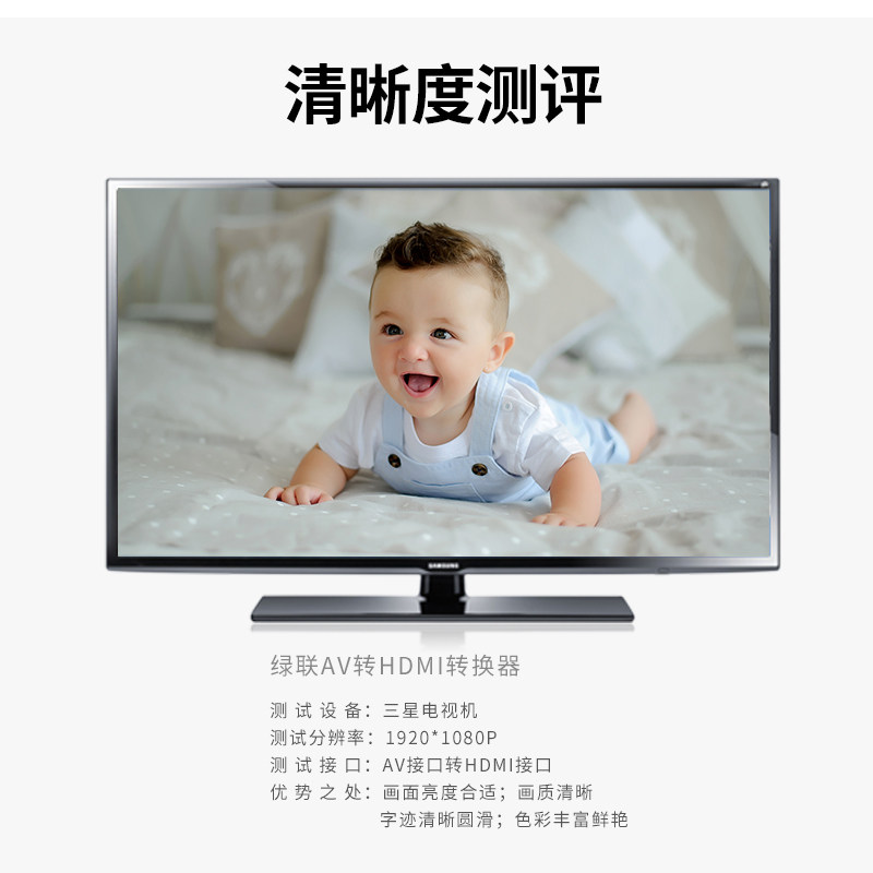 GREENLINK AV TO HDMI CONVERTER SET-TOP BOX CONNECTED TO TV MONITOR PROJECTOR RCA TO HDMI PORT HD VIDEO