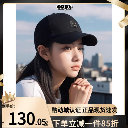 MLB男女情侣NY刺绣小标软鸭舌帽