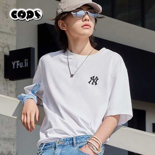 MLB街头涂鸦凉感短袖T恤男女休闲