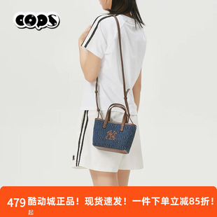 MLB男女同款NY老花牛仔迷你斜挎包情侣单肩包时尚手提包3ACRDM16N