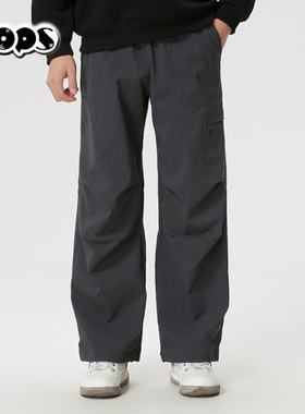 MLB男女同款凉感防泼水降落伞裤休闲阔腿裤2026春季新款3AWPB0161