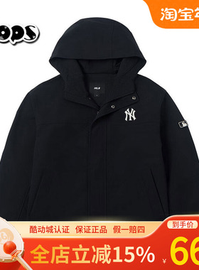 MLB冲锋衣男女同款基础防水防污三防夹克外套春季新款3AWJB0161