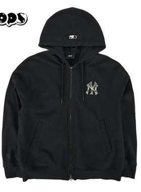 MLB正品2026新款情侣外套男女NY针织夹克宽松休闲连帽衫3ATRM0261