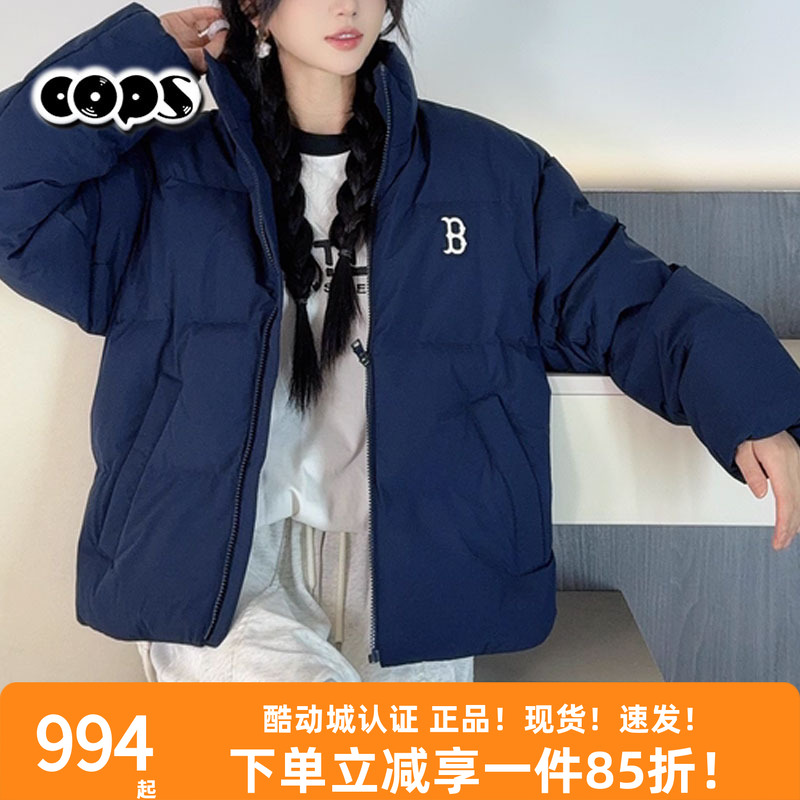 MLB情侣款连帽保暖羽绒服外套