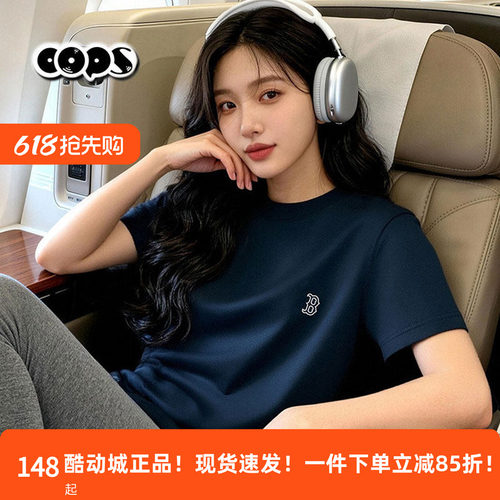 MLB藏青短袖运动T恤男女通用休闲