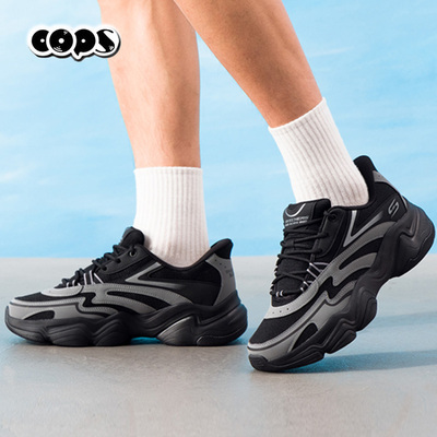 斯凯奇闪穿男26新款运动老爹鞋户外厚底耐磨轻便透气休闲鞋118332