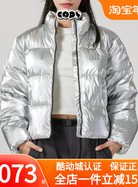 MLB女羽绒服24年NY小标刺绣短款运动保暖棉羽外套3FDJB2346/DJB23