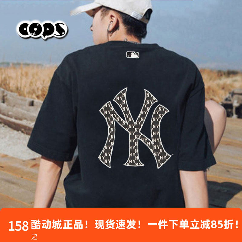 MLB短袖男女装夏季新款老花半袖大logo情侣上衣运动T恤3ATSM0663图片