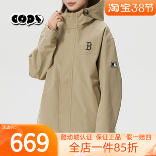 MLB冲锋衣2026年春季新品男女同款连帽夹克衫外套防风3AWJB0161