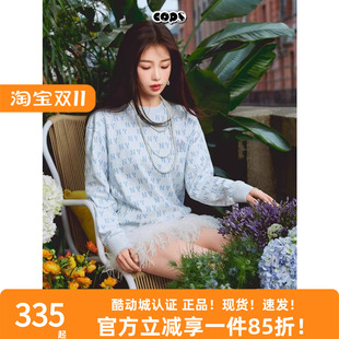 休闲运动套头卫衣3AMTM0241 老花满印情侣款 MLB国内专柜23冬季 新款