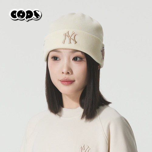 MLB男女同款针织帽保暖防寒毛线