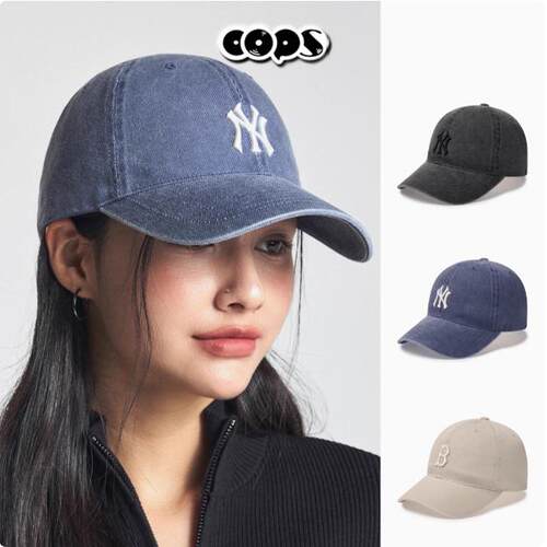 MLBNY水洗做旧软顶运动帽鸭舌帽