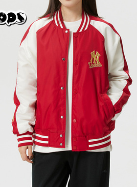 MLB情侣棒球服外套26春季男女撞色拼接马年保暖运动夹克3AJPQ0161