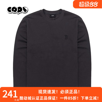 MLB男女春季薄款圆领长袖T恤休闲