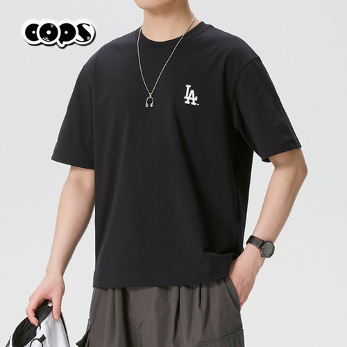 MLB夏季圆领短袖LOGO印花T恤休闲