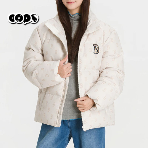 MLB羽绒服男女装冬季新款NY刺绣鹅绒休闲保暖运动外套3ADJM2266