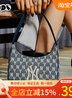 MLB男女包2025新款老花复古满标时尚手提包手拎包单肩包3ABQS011N