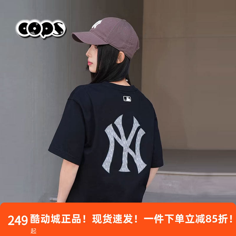 MLBNY印花纯棉宽松短袖T恤休闲图片