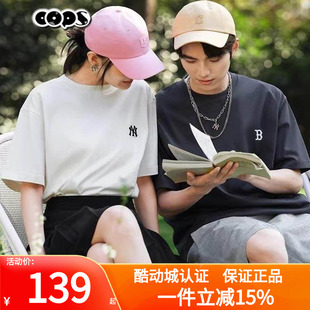 NY小标休闲宽松打底衫 情侣运动半袖 T恤潮3ATSB0153 男女装 MLB短袖