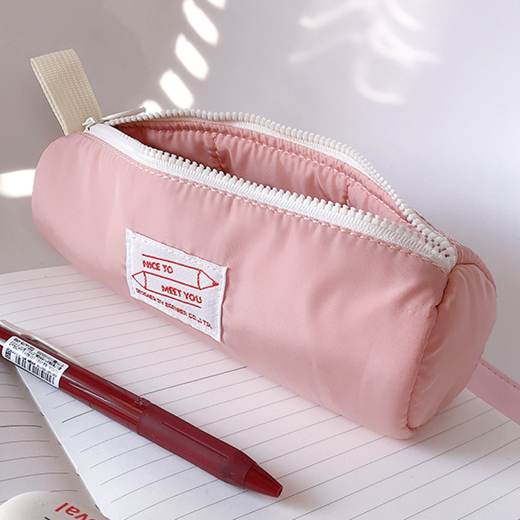 纯色韩国大容量三明治笔袋