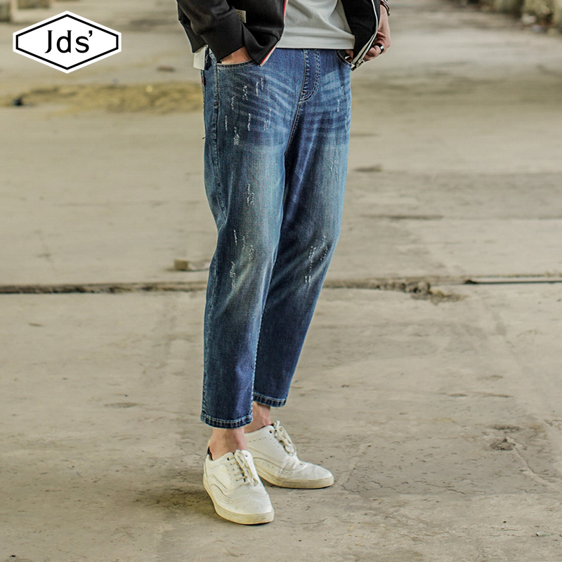 Spring and summer new pattern man Large washing Jeans Ninth pants Easy Straight Pencil Pants Elastic force Casual pantsin the Men's clothing, Jeans  category - from Buy2taobao.com to provide professional Taobao agent buy service