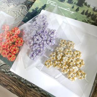纯手工编织手绳配件桃花线圈金店手链项链固定隔珠小饰品材料