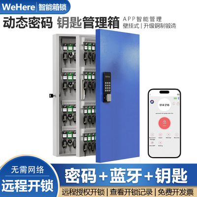 WeHere智能壁挂带锁钥匙箱