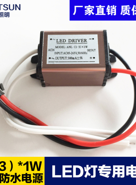 1-3*1W led驱动电源LED射灯筒灯恒流防水电源LED DRIVER镇流器