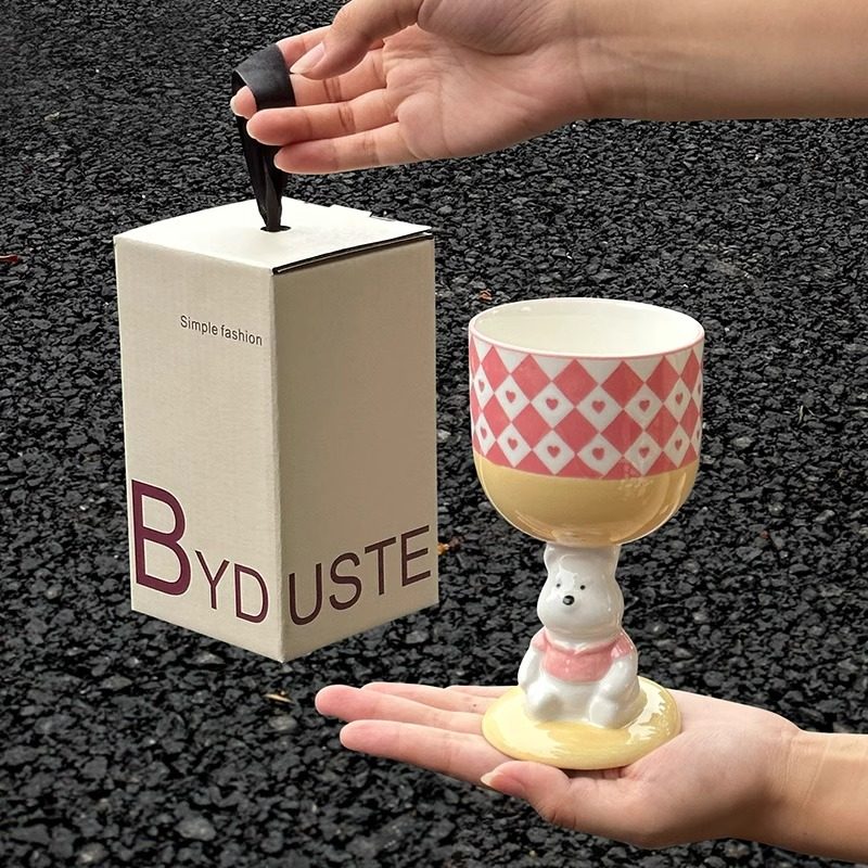 生日礼物女生高脚杯酒杯可爱送人伴娘伴手礼杯子冰淇淋陶瓷马克杯,节庆用品/礼品,文化创意杯子,淘宝优惠券,粉丝福利购,淘宝优惠卷