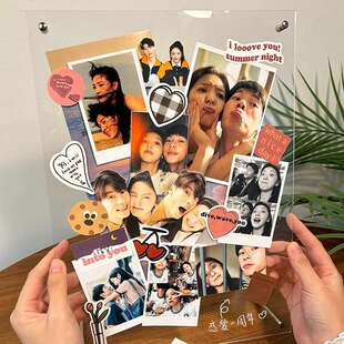 Diy定制照片相框手工情侣生日礼物男女相册拍立得惊喜新年情人节