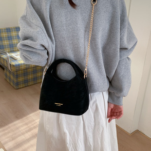 复古小众手提包小拎包女2025新款 简约水桶包百搭链条单肩斜挎包