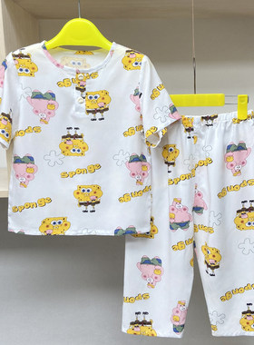 空调服佰汇福棉绸短袖灯笼裤睡衣